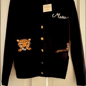 NWT KATE SPADE “Meow” cardigan
